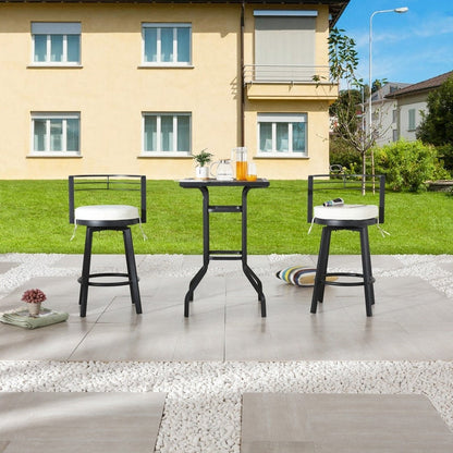 Patio Festival 3-Piece Outdoor Bar Height Bistro Dining Set