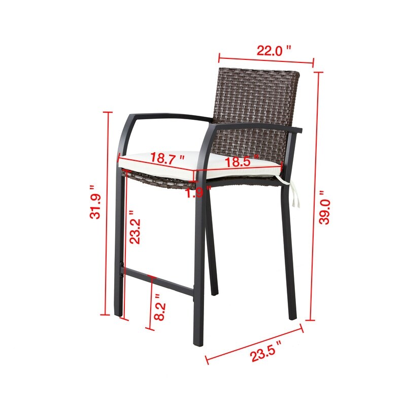 Patio Festival 4-Person Outdoor 45.3'' Round Bar Height Dining Set