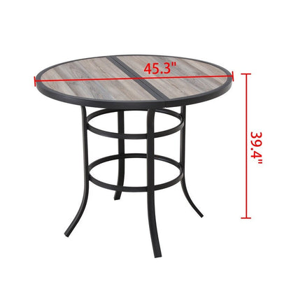 Patio Festival 4-Person Outdoor 45.3'' Round Bar Height Dining Set