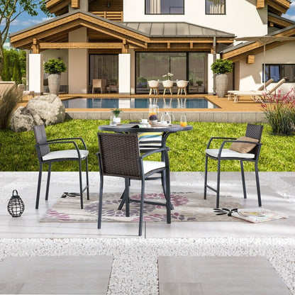 Patio Festival 4-Person Outdoor 45.3'' Round Bar Height Dining Set