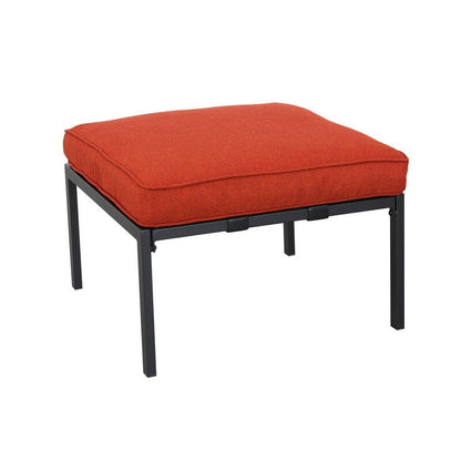 Patio Festival Curve-Arm 5-Piece Conversation Set with Red Cushions