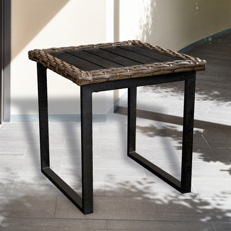 Patio Festival Five-Wicker Outdoor 5-Piece Conversation Set