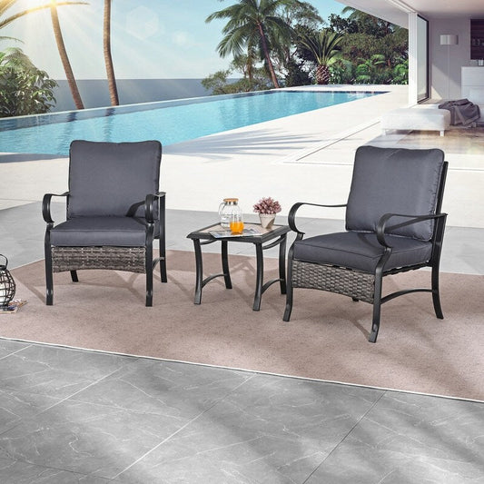 Patio Festival Outdoor Metal Conversation Set