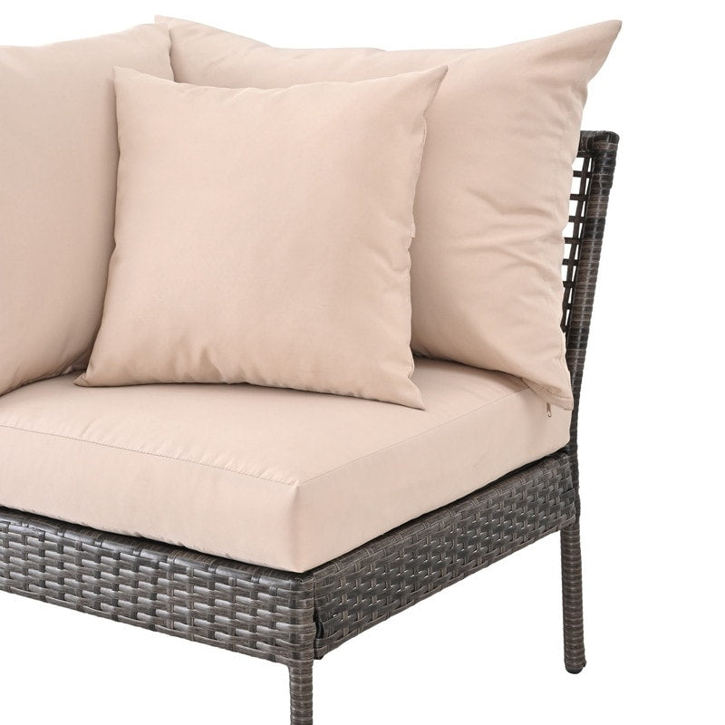 Patio Festival 3-Piece Outdoor Sectional Seating Set with Cushions