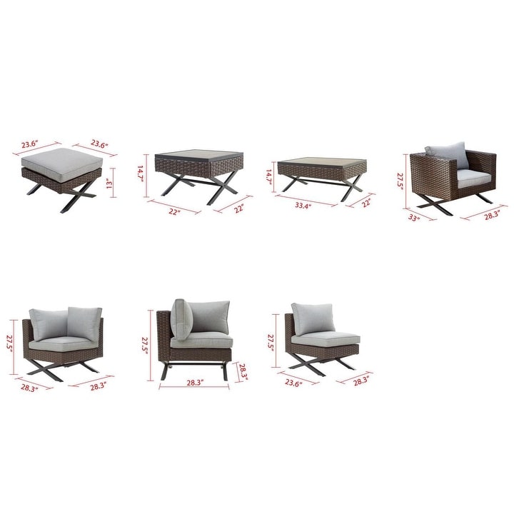 Patio Festival X-Leg 4-Piece Outdoor Sofa