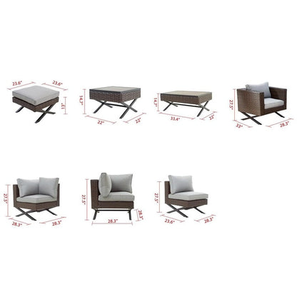 Patio Festival X-Leg 4-Piece Outdoor Sofa