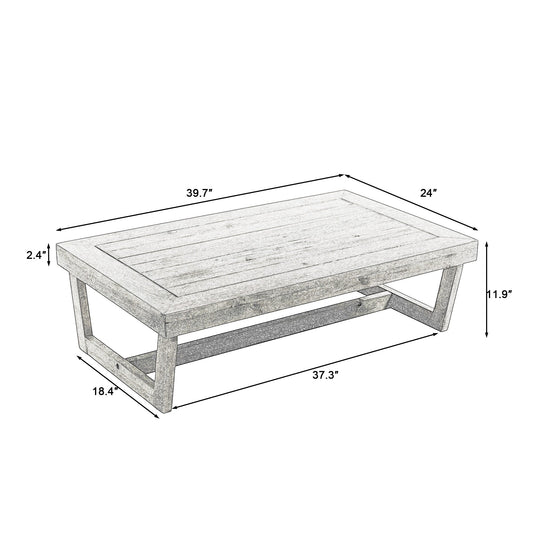 Patio Furniture Outdoor Wood Loveseat Chair Set with Cushion