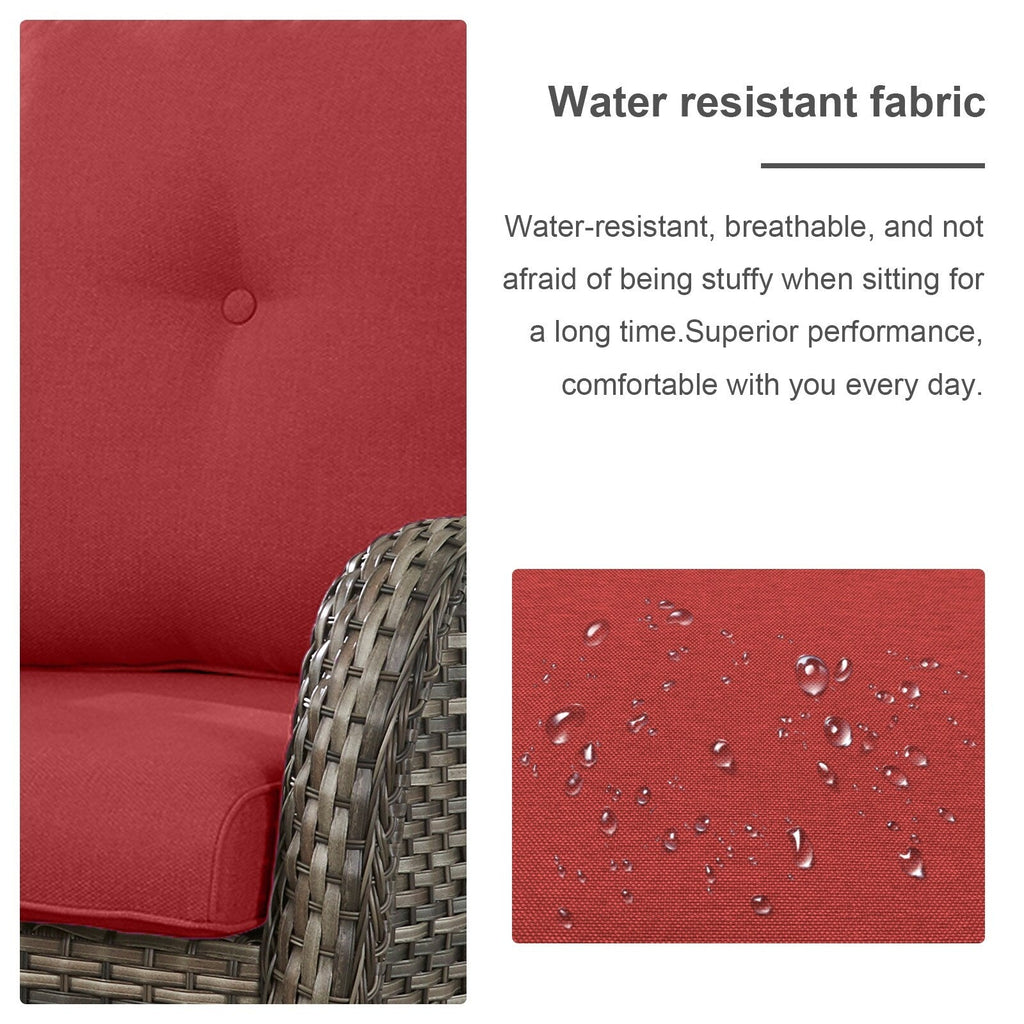 Patio Sofa Sets with Fire Pit Table