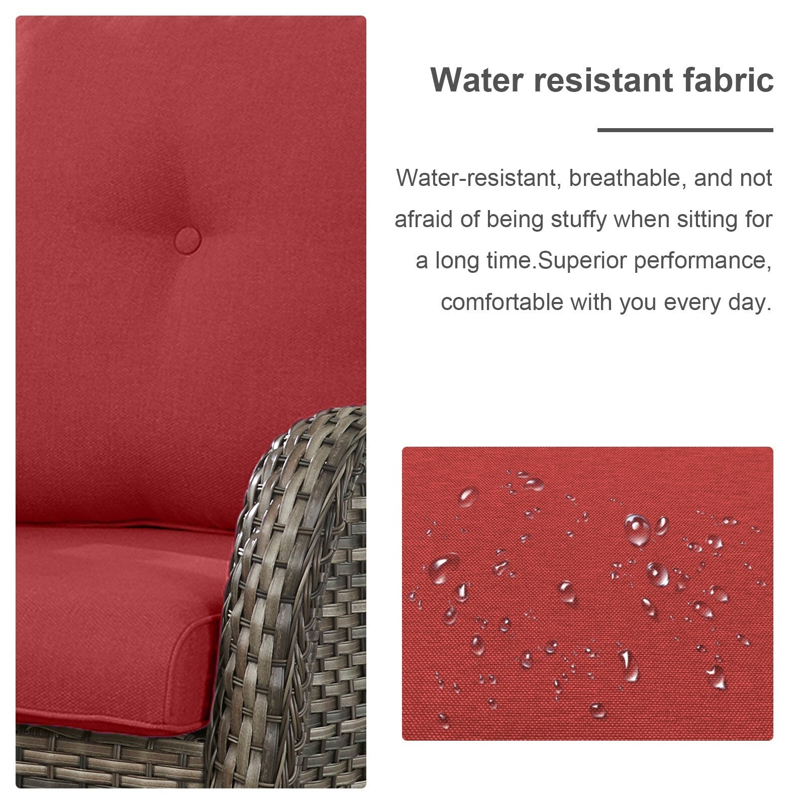 Patio Sofa Sets with Fire Pit Table