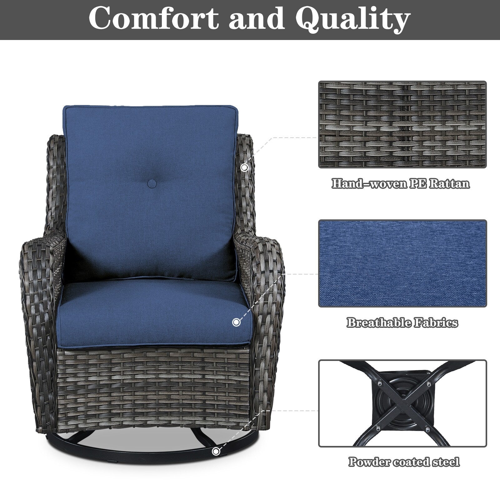 Patio Sofa Sets with Fire Pit Table