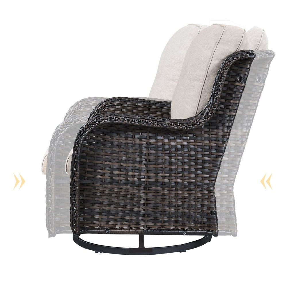 Patio Sofa Sets with Fire Pit Table