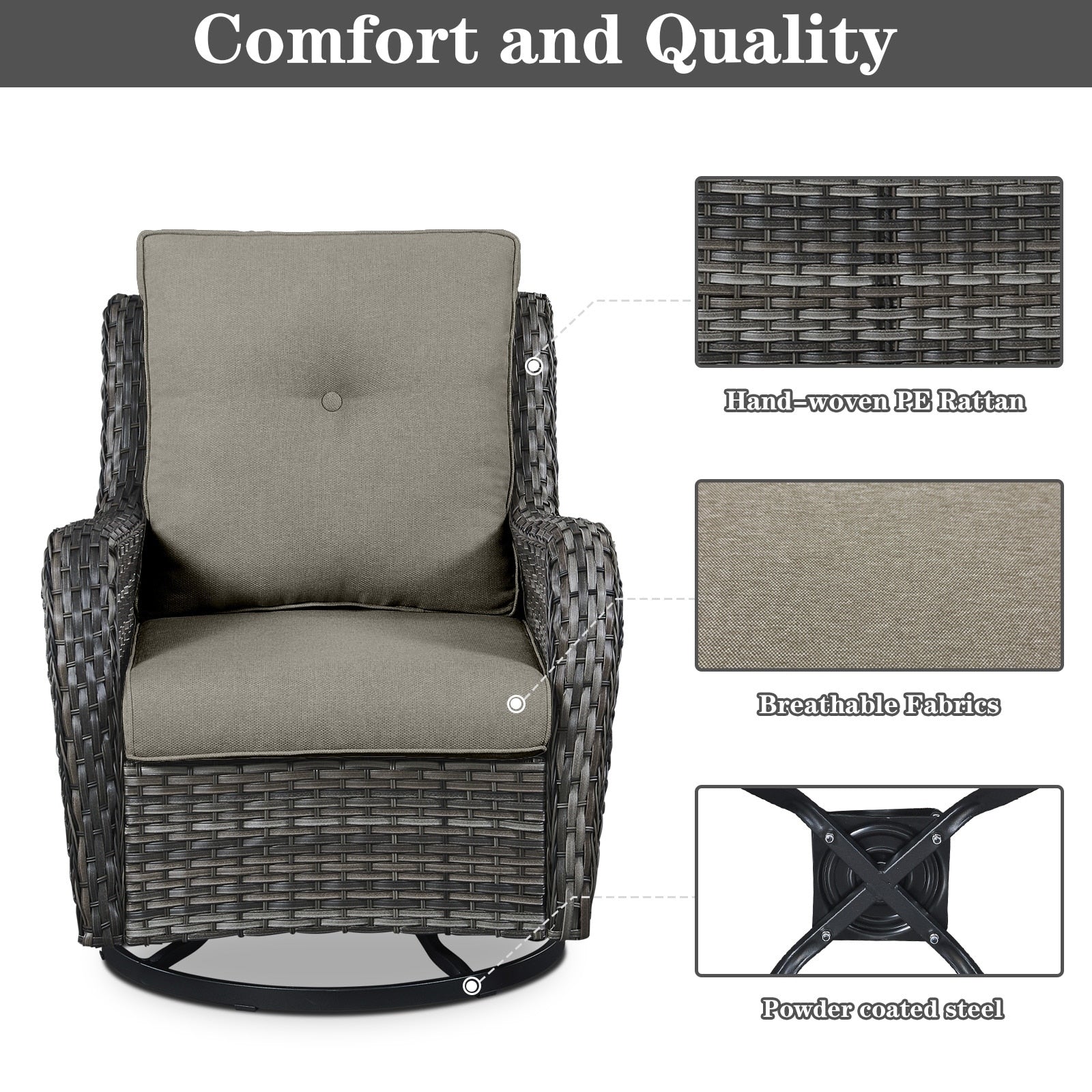 Patio Sofa Sets with Fire Pit Table