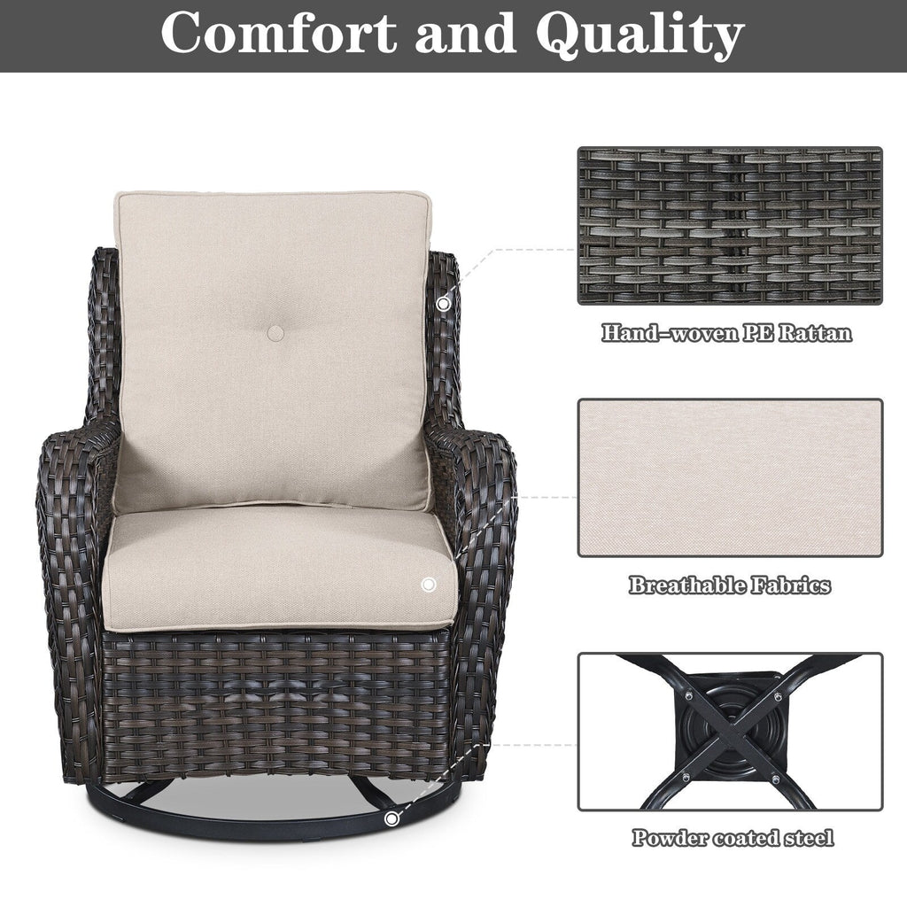 Patio Sofa Sets with Fire Pit Table