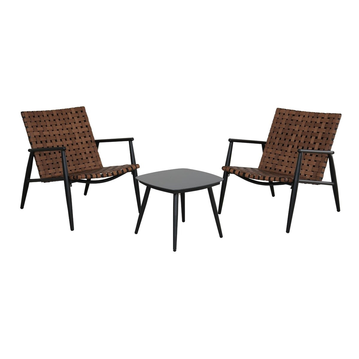 Patio Wicker Rattan Adirondack Chairs And Table Set