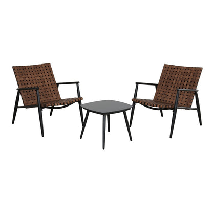 Patio Wicker Rattan Adirondack Chairs And Table Set