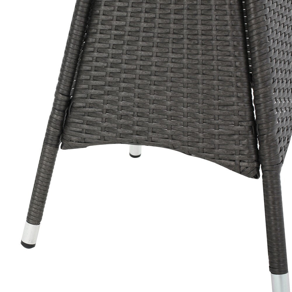 Peterson Outdoor 3-piece Wicker Bistro Set with Cushions by Christopher Knight Home