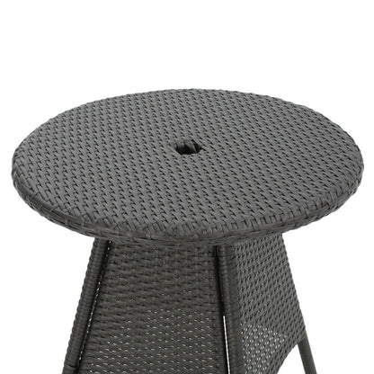 Peterson Outdoor 3-piece Wicker Bistro Set with Cushions by Christopher Knight Home