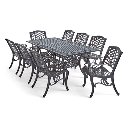 Phoenix Outdoor 8-seat Aluminum Dining Set by Christopher Knight Home