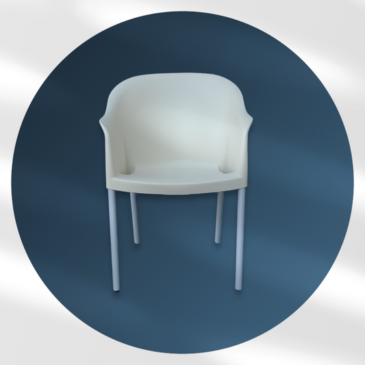 Fauteuil d'extérieur Plastium Greige (lot de 4)