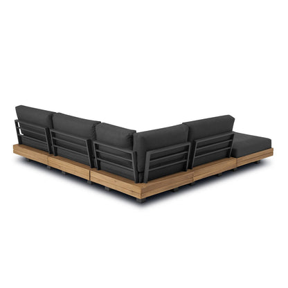 Poly & Bark Celenza 98 Outdoor/Patio Modular Corner Sectional Set with Coffee Table