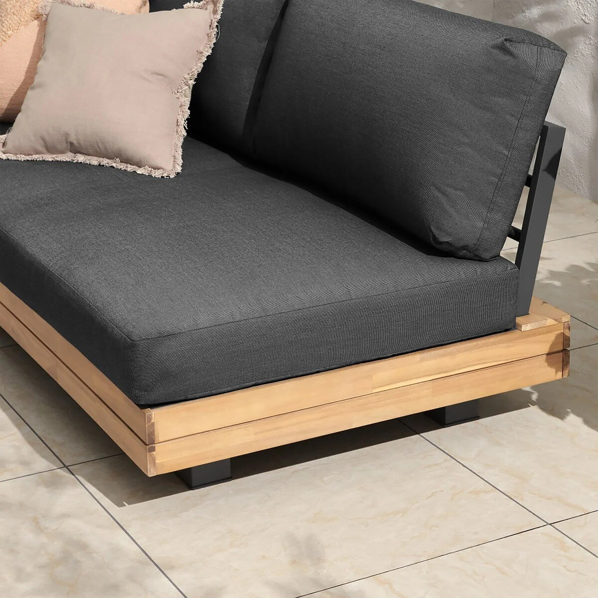Poly & Bark Celenza 98 Outdoor/Patio Modular Corner Sectional Set with Coffee Table