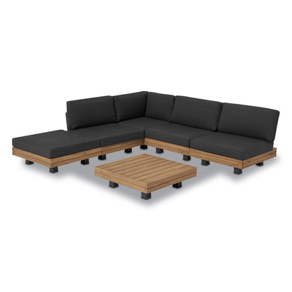 Poly & Bark Celenza 98 Outdoor/Patio Modular Corner Sectional Set with Coffee Table