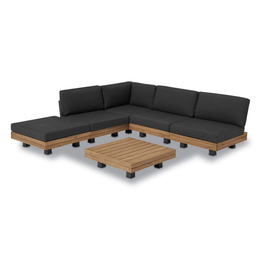 Poly & Bark Celenza 98 Outdoor/Patio Modular Corner Sectional Set with Coffee Table