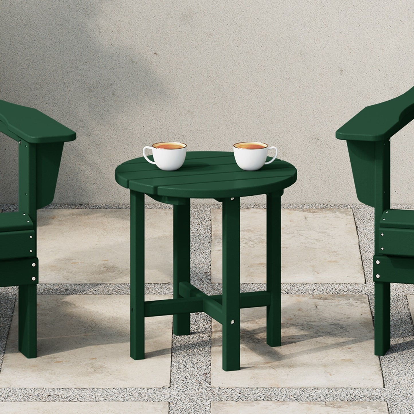 Polytrends Altura Eco-friendly All Weather Round 18 Side Table