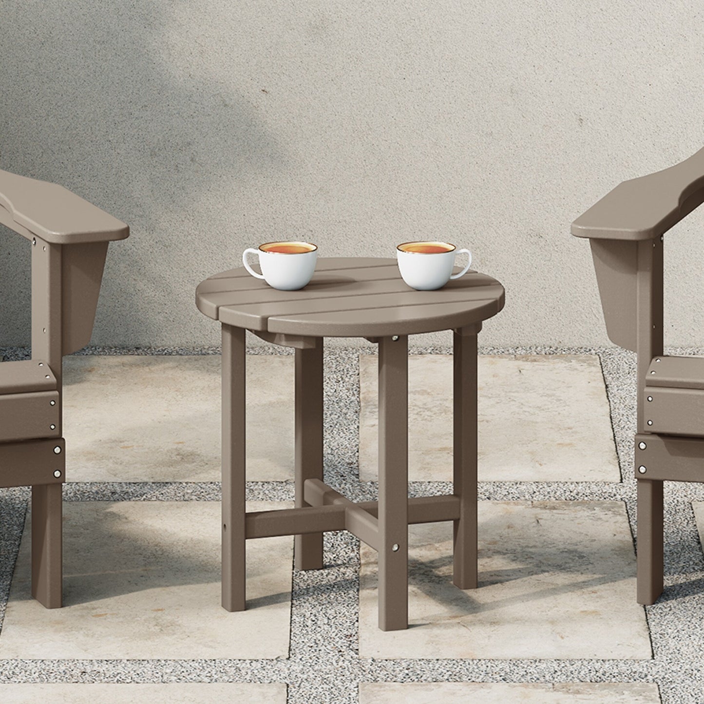 Polytrends Altura Eco-friendly All Weather Round 18 Side Table