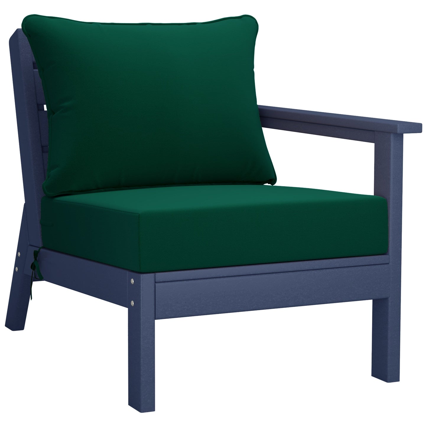 Polytrends Birchwood All Weather HDPE Outdoor Patio Navy Blue Deep Seating Conversation Set (5-Piece Set)