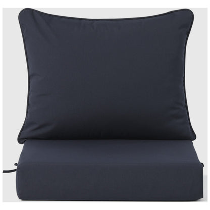 Polytrends Birchwood All Weather HDPE Outdoor Patio Navy Blue Deep Seating Conversation Set (5-Piece Set)