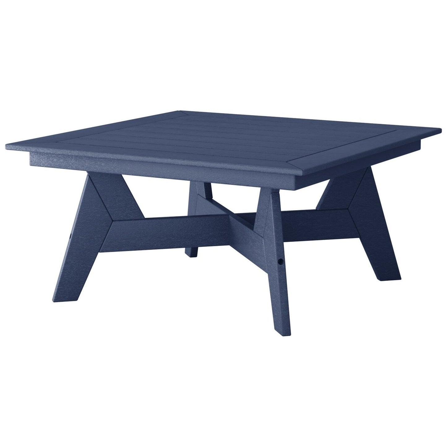 Polytrends Birchwood All Weather HDPE Outdoor Patio Navy Blue Deep Seating Conversation Set (5-Piece Set)