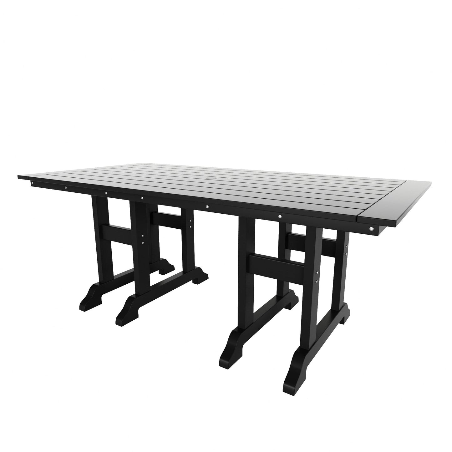 Polytrends Laguna 6-Piece Outdoor Patio Rectangle Table Garden Arm Chair Dining Set With Bench