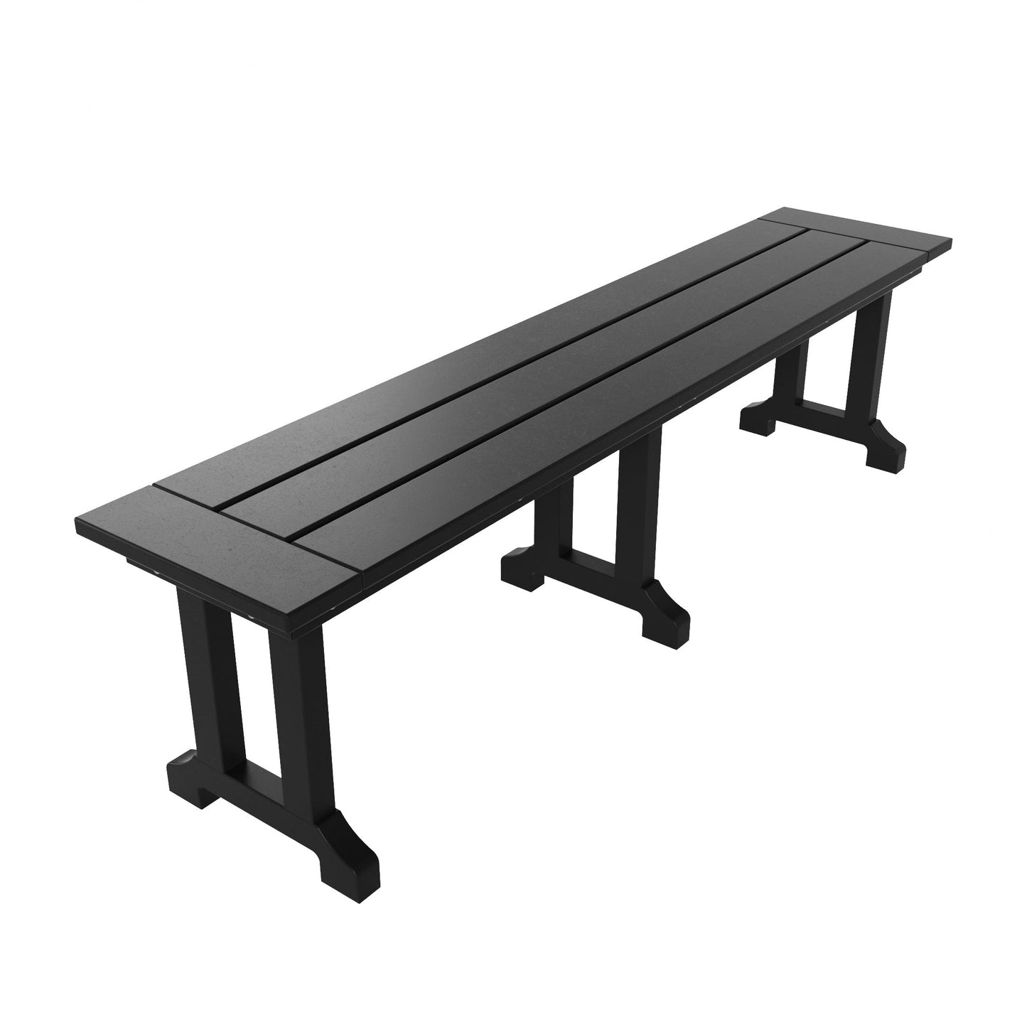 Polytrends Laguna 6-Piece Outdoor Patio Rectangle Table Garden Arm Chair Dining Set With Bench