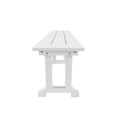 Polytrends Laguna 6-Piece Outdoor Patio Rectangle Table Garden Arm Chair Dining Set With Bench