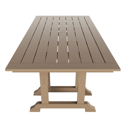 Polytrends Laguna 6-Piece Outdoor Patio Rectangle Table Garden Arm Chair Dining Set With Bench