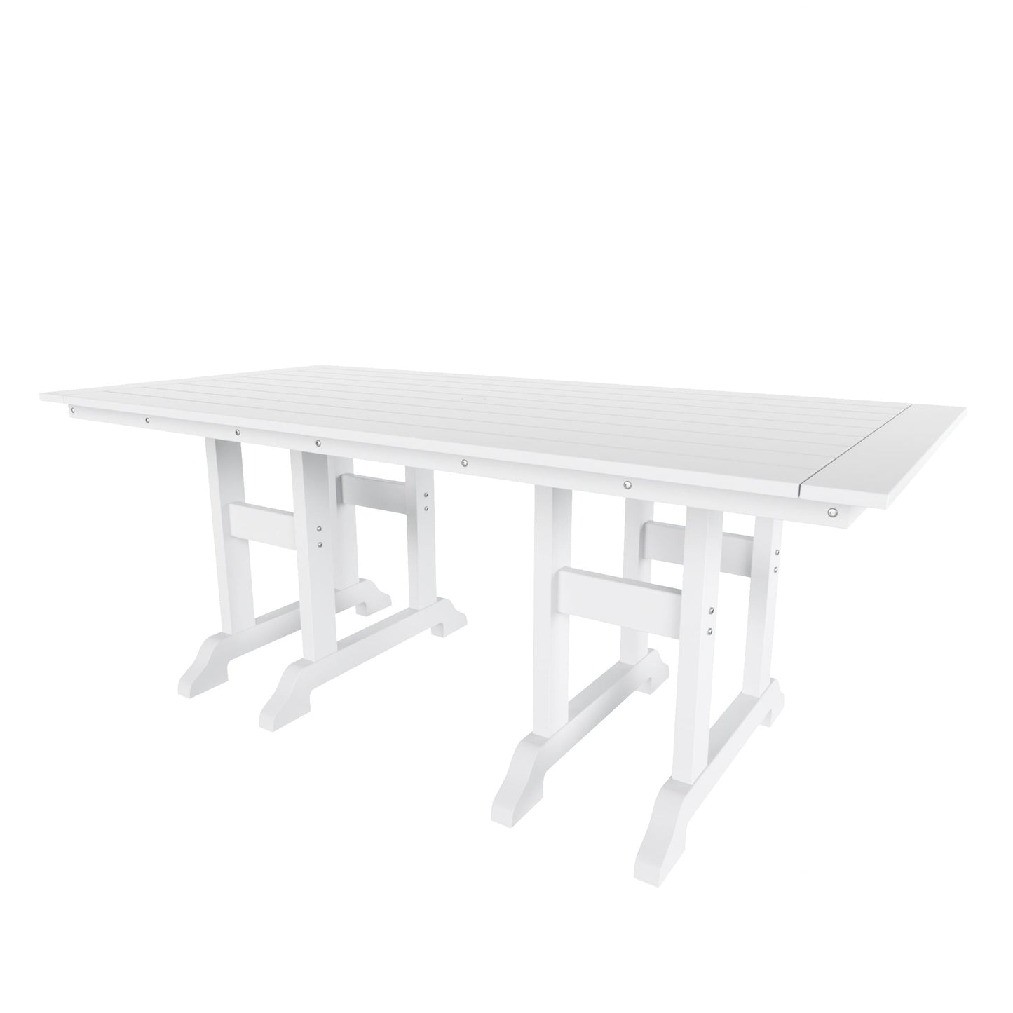 Polytrends Laguna 6-Piece Outdoor Patio Rectangle Table Garden Arm Chair Dining Set With Bench