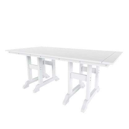 Polytrends Laguna 6-Piece Outdoor Patio Rectangle Table Garden Arm Chair Dining Set With Bench