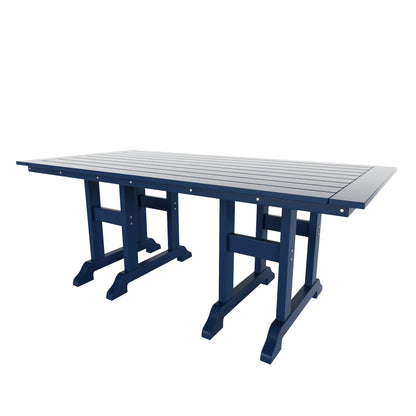 Polytrends Laguna 6-Piece Outdoor Patio Rectangle Table Garden Arm Chair Dining Set With Bench