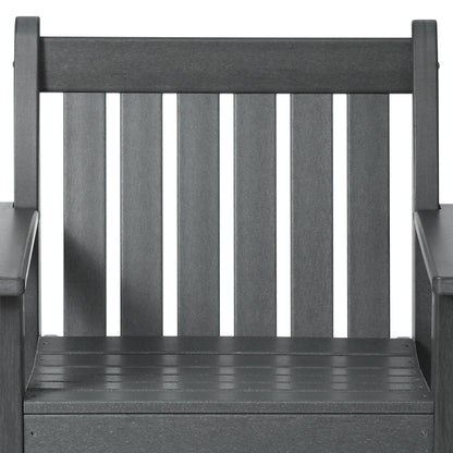 Polytrends Laguna 6-Piece Outdoor Patio Rectangle Table Garden Arm Chair Dining Set With Bench