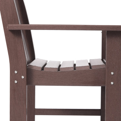 Polytrends Laguna 6-Piece Outdoor Patio Rectangle Table Garden Arm Chair Dining Set With Bench