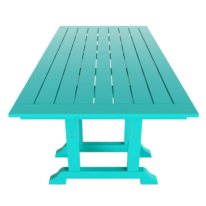 Polytrends Laguna 6-Piece Outdoor Patio Rectangle Table Garden Arm Chair Dining Set With Bench