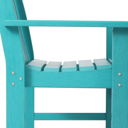 Polytrends Laguna 6-Piece Outdoor Patio Rectangle Table Garden Arm Chair Dining Set With Bench