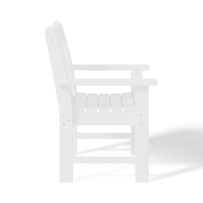 Polytrends Laguna 6-Piece Outdoor Patio Rectangle Table Garden Arm Chair Dining Set With Bench