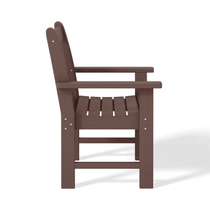 Polytrends Laguna 6-Piece Outdoor Patio Rectangle Table Garden Arm Chair Dining Set With Bench