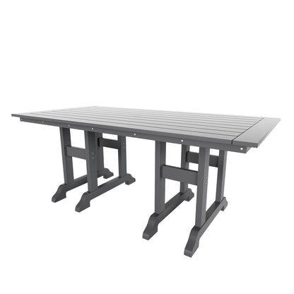 Polytrends Laguna 6-Piece Outdoor Patio Rectangle Table Garden Arm Chair Dining Set With Bench