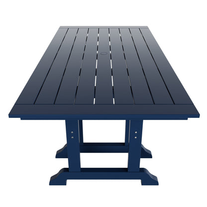 Polytrends Laguna 6-Piece Outdoor Patio Rectangle Table Garden Arm Chair Dining Set With Bench