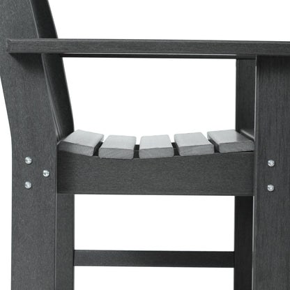 Polytrends Laguna 6-Piece Outdoor Patio Rectangle Table Garden Arm Chair Dining Set With Bench