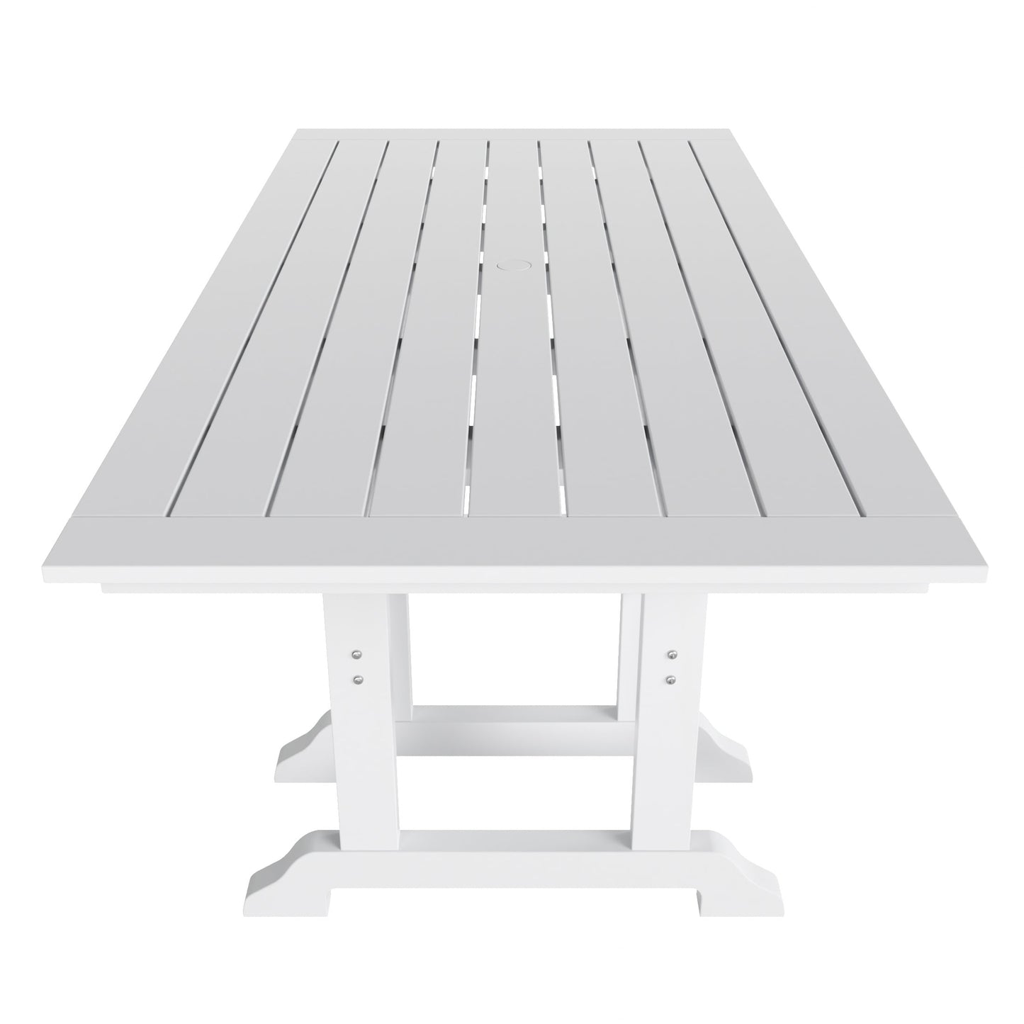 Polytrends Laguna 6-Piece Outdoor Patio Rectangle Table Garden Arm Chair Dining Set With Bench