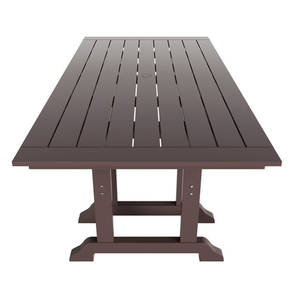 Polytrends Laguna 6-Piece Outdoor Patio Rectangle Table Garden Arm Chair Dining Set With Bench